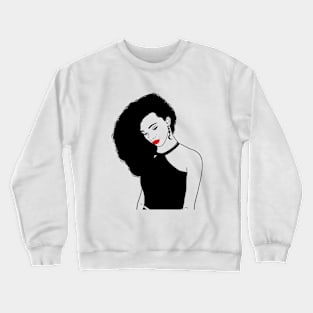 Schöne Frau mit Locken - Geschenk - Beauty Crewneck Sweatshirt